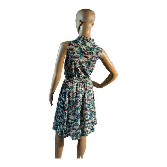 H&M Women’s Size 4 Multicolor mini elastic waist sleeveless Summer Dress - Picture 7 of 14